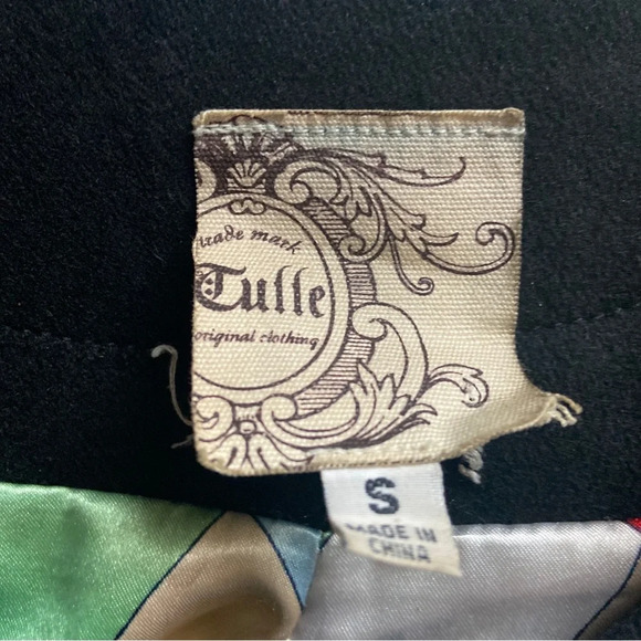 Tulle Anthropologie wool blend pea coat Sz S - Picture 5 of 10